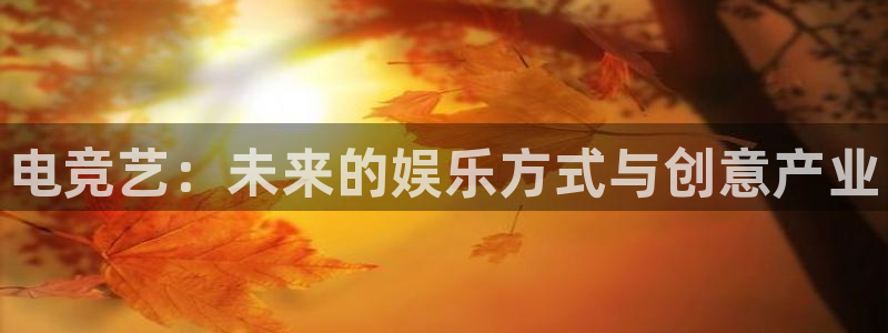 小艾电竞平台官方网：电竞艺：未来的娱乐方式与创意产业